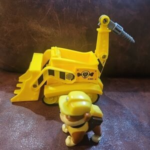 Paw Patrol Rubble Bulldozer Vehicle with‎ Figure Playset Digging Yellow Toy
